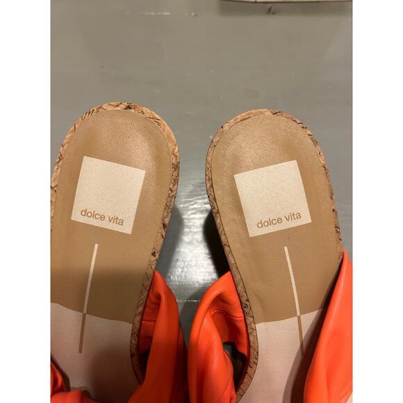 Dolce Vita Adorable Wedge Sandals orange and peach cruise vacation - Picture 3 of 8